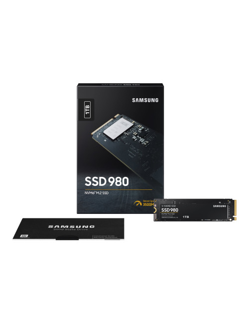 Samsung V-NAND SSD 980 1000 GB, SSD form factor M.2 2280, SSD interface M.2 NVME, Write speed 3000 MB/s, Read speed 3500 MB/s