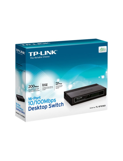 TP-LINK Switch TL-SF1016D Desktop, 10/100 Mbps (RJ-45) ports quantity 16