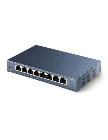 TP-LINK Switch TL-SG108 Unmanaged, Desktop, 1 Gbps (RJ-45) ports quantity 8, Power supply type External