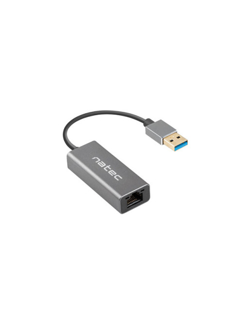 Natec Ethernet Adapter, Cricket USB 3.0, USB 3.0 to RJ45, Black