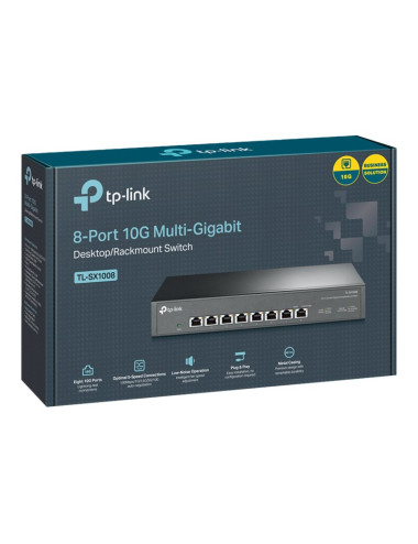 TP-LINK 8-Port 10G Switch TL-SX1008 Unmanaged, Desktop/Rackmountable