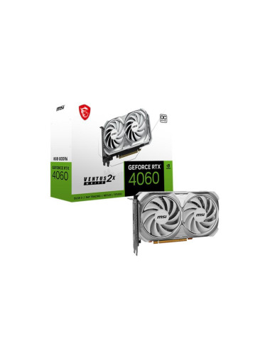 Graphics Card|MSI|NVIDIA GeForce RTX 4060|8 GB|GDDR6|128 bit|PCIE 4.0 8x|Dual Slot Fansink|1xHDMI|3xDisplayPort|RTX4060VEN2XWHIT