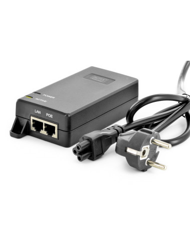 Digitus Gigabit Ethernet PoE+ Injector DN-95103-2 Ethernet LAN (RJ-45) ports 1xRJ-45 10/100/1000 Mbps Gigabit, 1xRJ-45 10/100/10