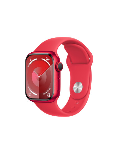 Apple Apple Watch Series 9 GPS + Cellular 41mm (PRODUCT)RED Aluminium Case with (PRODUCT)RED Sport Band - M/L