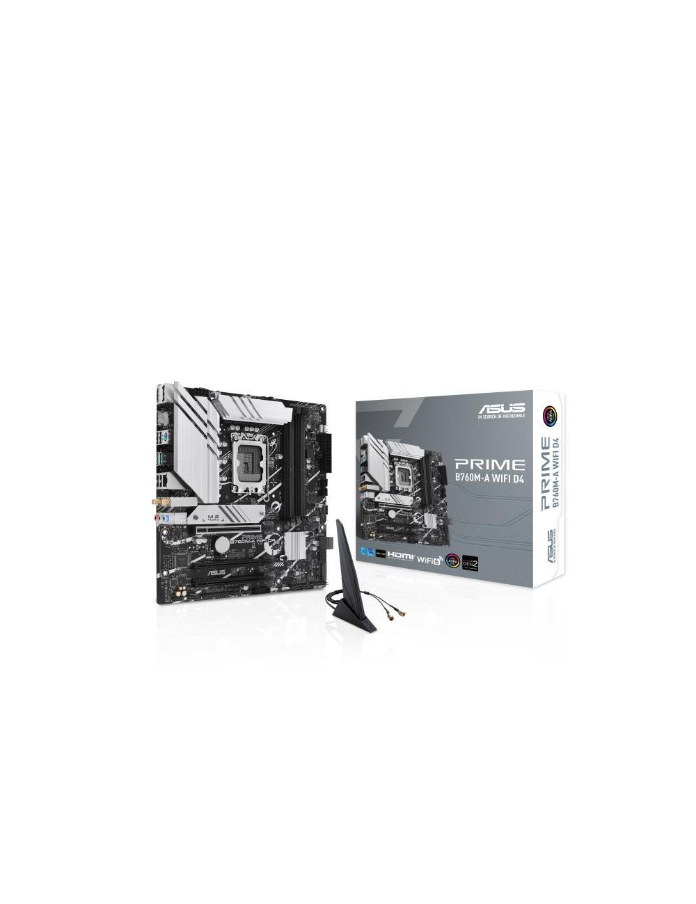 Mainboard|ASUS|Intel B760 Express|LGA1700|Micro-ATX|Memory DDR4|Memory slots 4|3xPCI-Express 4.0 16x|2xM.2|2xHDMI|1xDisplayPort|