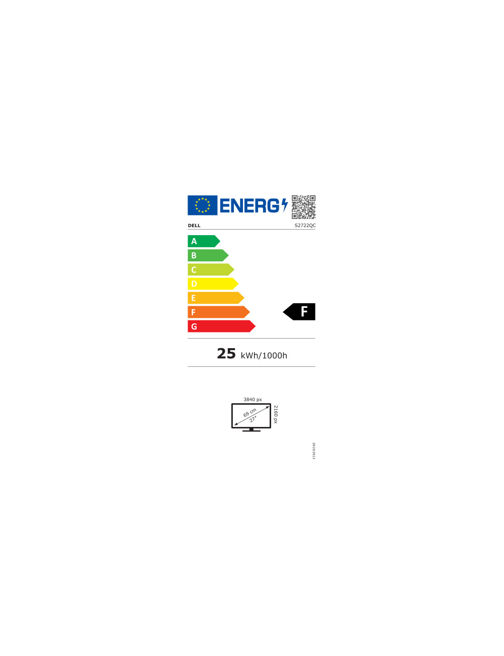 Dell LCD S2722QC 27 " IPS UHD 3840 x 2160 16:9 4 ms 350 cd/m White Audio line-out 60 Hz HDMI ports quantity 2