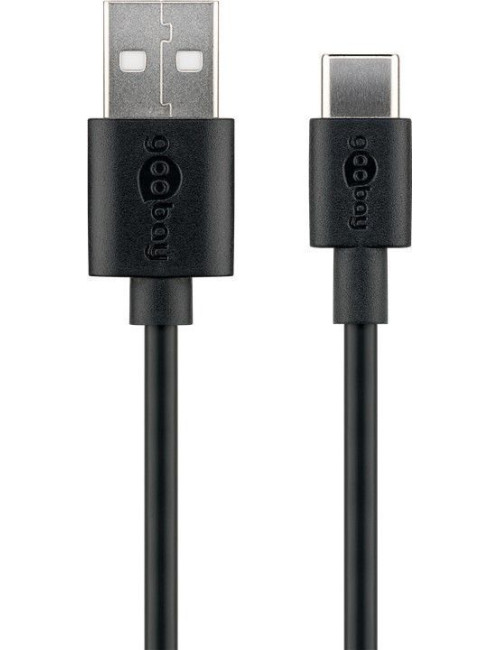 Goobay 59122 USB 2.0 cable (USB-C to USB A), black Goobay