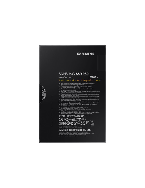 Samsung V-NAND SSD 980 500 GB SSD form factor M.2 2280 SSD interface M.2 NVME Write speed 3000 MB/s Read speed 3500 MB/s