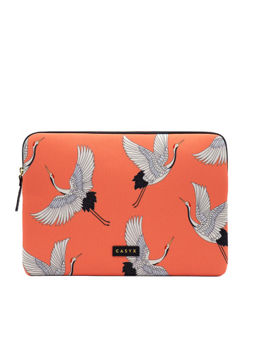 Casyx Casyx for MacBook SLVS-000006 Fits up to size 13 /14 " Sleeve Coral Cranes Waterproof