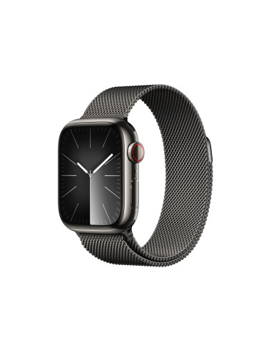 Apple Watch Series 9 GPS + Cellular 41mm Graphite Stainless Steel Case with Graphite Milanese Loop Apple