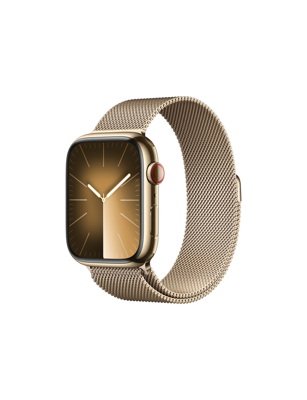 Apple Watch Series 9 GPS + Cellular 45mm Gold Stainless Steel Case with Gold Milanese Loop Apple