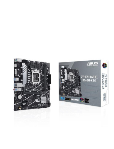 Mainboard|ASUS|Intel B760 Express|LGA1700|Micro-ATX|Memory DDR4|Memory slots 2|2xPCI-Express 4.0 1x|1xPCI-Express 4.0 16x|2xM.2|