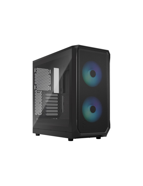 Fractal Design Focus 2 Side window RGB Black TG Clear Tint Midi Tower Power supply included No