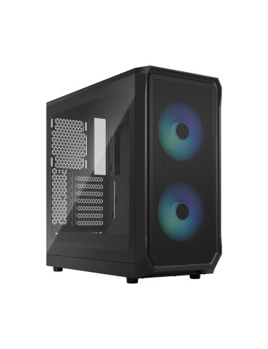 Fractal Design Focus 2 Side window RGB Black TG Clear Tint Midi Tower Power supply included No