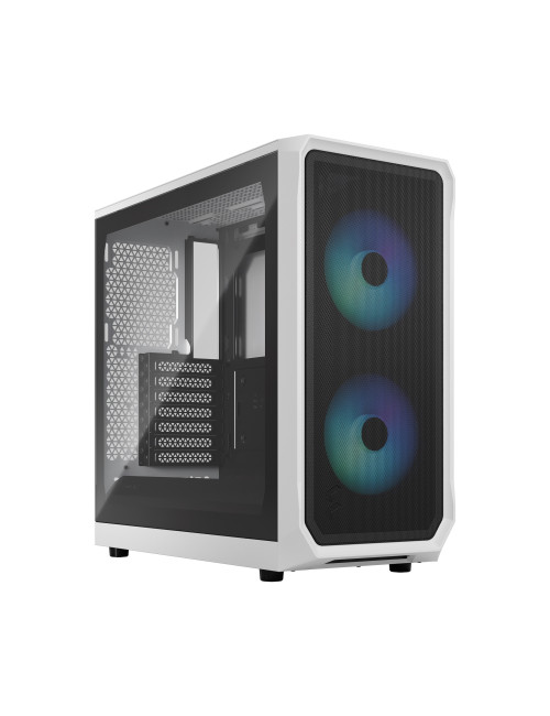 Fractal Design Focus 2 Side window RGB White TG Clear Tint Midi Tower Power supply included No