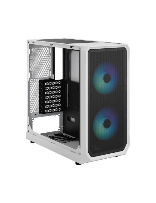 Fractal Design Focus 2 Side window RGB White TG Clear Tint Midi Tower Power supply included No