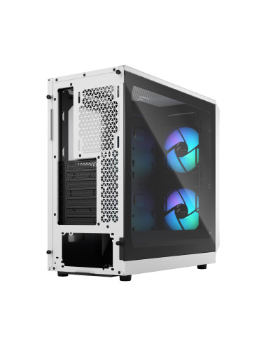Fractal Design Focus 2 Side window RGB White TG Clear Tint Midi Tower Power supply included No