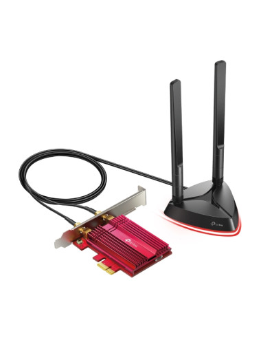 TP-LINK AX3000 Wi-Fi 6 Bluetooth 5.0 PCIe Adapter TX3000E 2.4GHz/5GHz Antenna type 2xHigh-Gain External Antennas 574+2402 Mbit/s