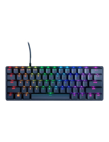 Razer Huntsman Mini Gaming keyboard 60% form factor Doubleshot PBT keycaps with side-printed secondary functions RGB LED light U