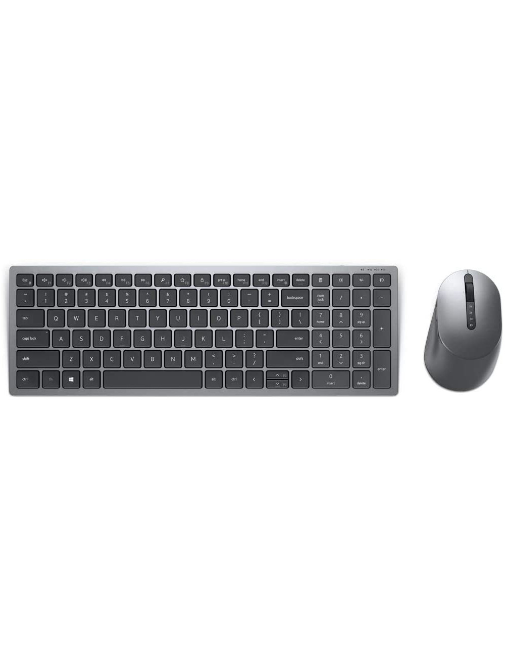 Dell Keyboard and Mouse KM7120W Keyboard and Mouse Set Wireless Batteries included EN/LT Wireless connection Titan Gray Bluetoot