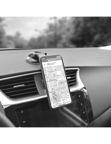 ColorWay Magnetic Car Holder For Smartphone Dashboard-2 Magnetic Gray Panel or windshield mounting using a suction cup with a ge
