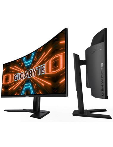 Gigabyte Gaming Monitor G34WQC A 34 " VA QHD 3440 x 1440 pixels 21:9 1 ms 350 cd/m Black HDMI ports quantity 2 144 Hz