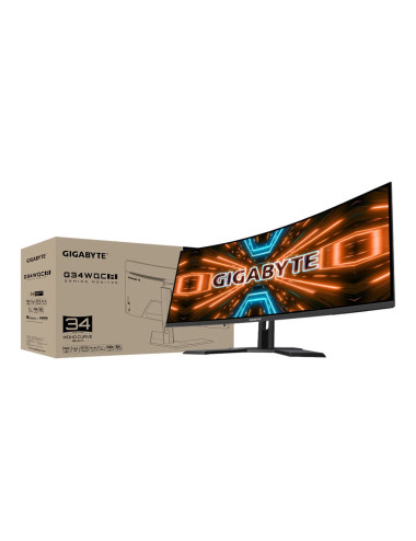 Gigabyte Gaming Monitor G34WQC A 34 " VA QHD 3440 x 1440 pixels 21:9 1 ms 350 cd/m Black HDMI ports quantity 2 144 Hz