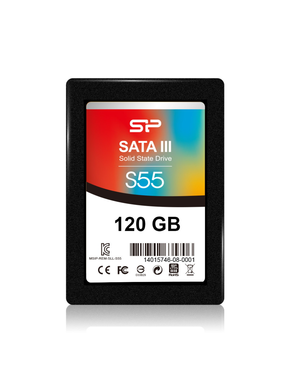 Silicon Power Slim S55 120 GB SSD interface SATA Write speed 420 MB/s Read speed 550 MB/s