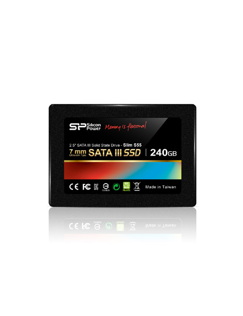 Silicon Power Slim S55 120 GB SSD interface SATA Write speed 420 MB/s Read speed 550 MB/s