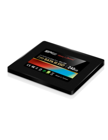 Silicon Power Slim S55 240 GB SSD interface SATA Write speed 450 MB/s Read speed 550 MB/s