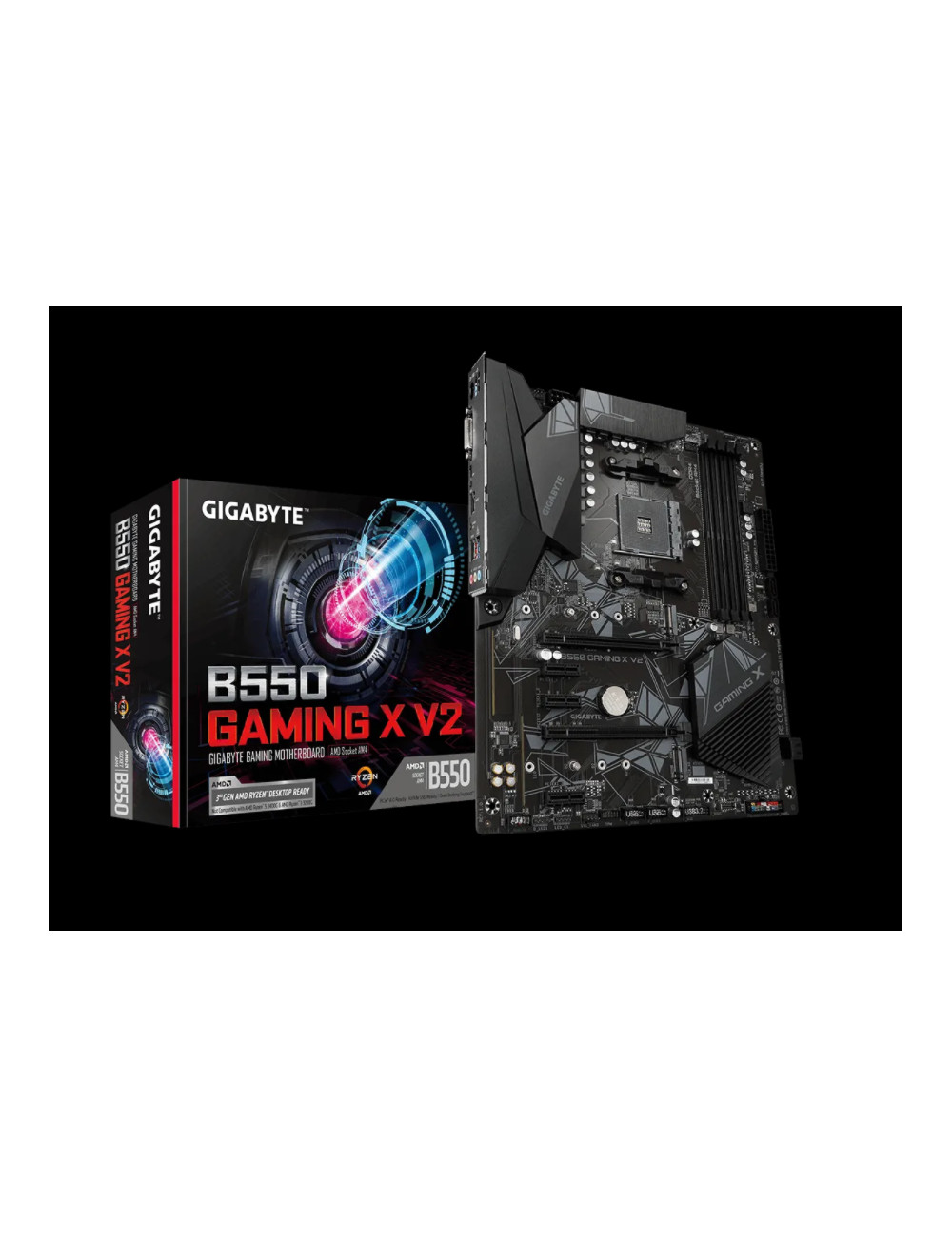 Gigabyte B550 GAMING X V2 Processor family AMD Processor socket AM4 DDR4 DIMM Memory slots 4 Chipset AMD B ATX