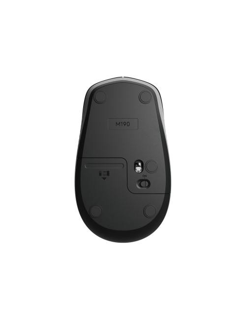 Logitech Full size Mouse M190 Wireless Mid Grey USB