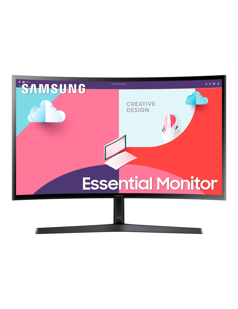 Samsung Curved Monitor LS24C366EAUXEN 24 " VA 1920 x 1080 pixels 16:9 4 ms 250 cd/m Black 75 Hz HDMI ports quantity 1