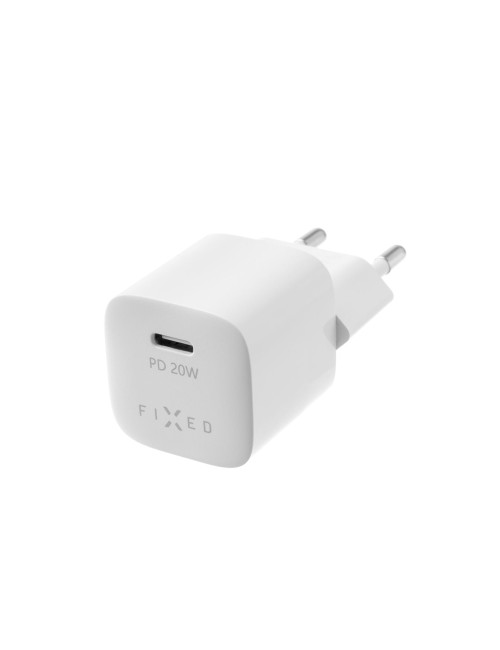 Fixed Mini USB-C Travel Charger USB-C/Lightning Cable