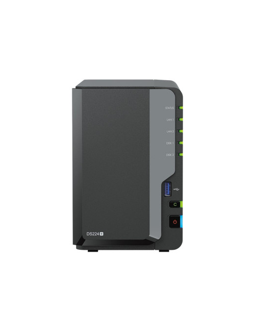 Synology Tower NAS DS224+ up to 2 HDD/SSD Intel Celeron J4125 Processor frequency 2.0 GHz 2 GB DDR4