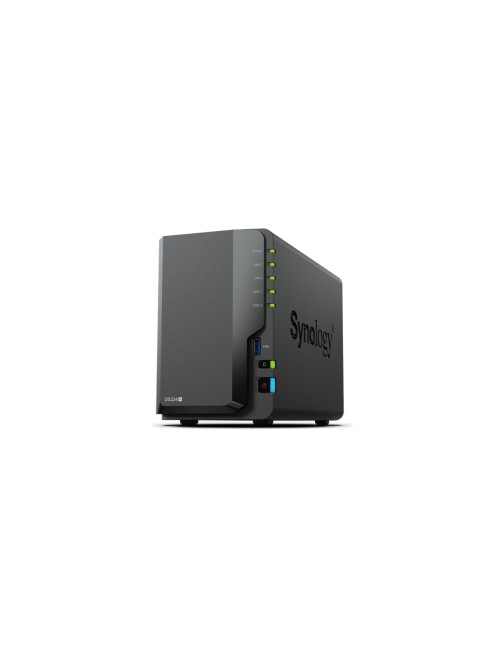 Synology Tower NAS DS224+ up to 2 HDD/SSD Intel Celeron J4125 Processor frequency 2.0 GHz 2 GB DDR4