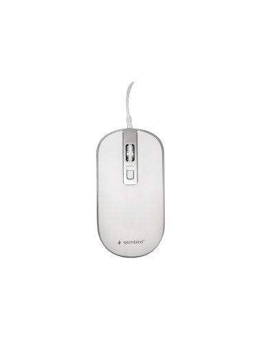 Gembird Optical USB mouse MUS-4B-06-WS Optical mouse White/Silver