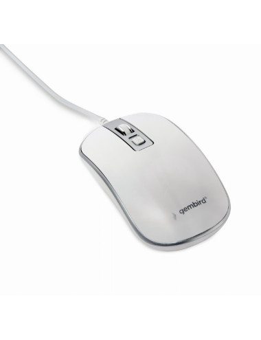 Gembird Optical USB mouse MUS-4B-06-WS Optical mouse White/Silver