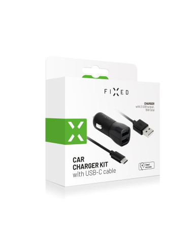 Fixed Car Charger Dual USB Cable