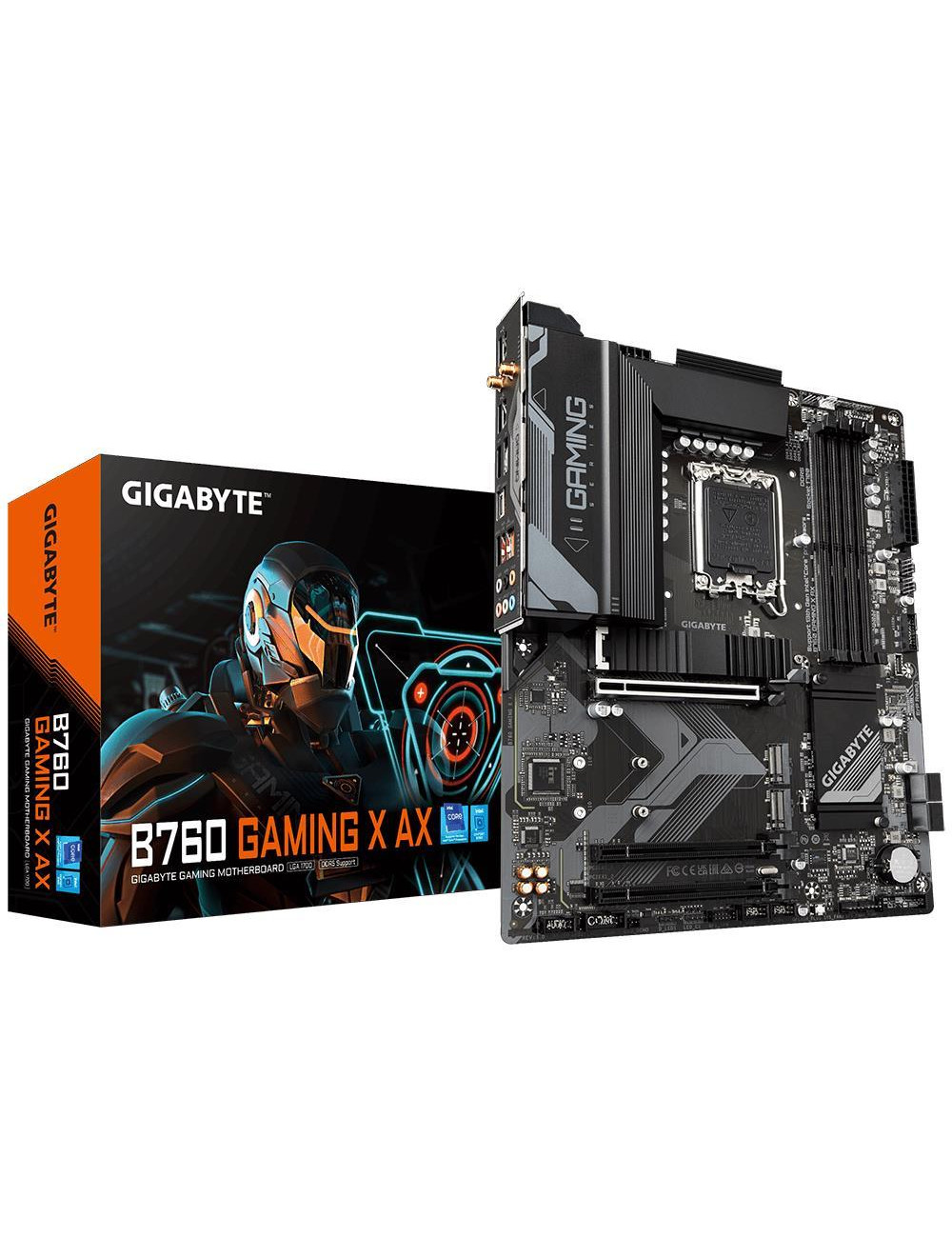 Mainboard|GIGABYTE|Intel B760 Express|LGA1700|ATX|Memory DDR5|Memory slots 4|2xPCI-Express 3.0 16x|1xPCI-Express 4.0 16x|3xM.2|1