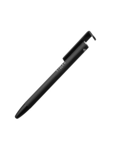 Fixed Pen With Stylus and Stand 3 in 1 Pencil Black Stylus for capacitive displays Stand for phones and tablets