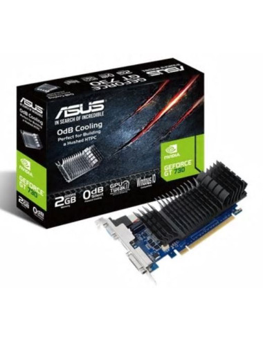 Asus GF GT730-SL-2GD5-BRK NVIDIA 2 GB GeForce GT 730 GDDR5 Memory clock speed 5010 MHz PCI Express 2.0 HDMI ports quantity 1 DVI