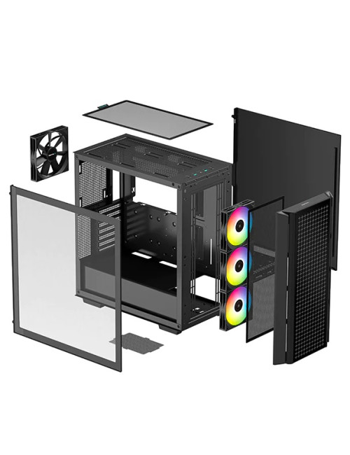 Deepcool MID TOWER CASE CG540 Side window Black Mid-Tower Power supply included No