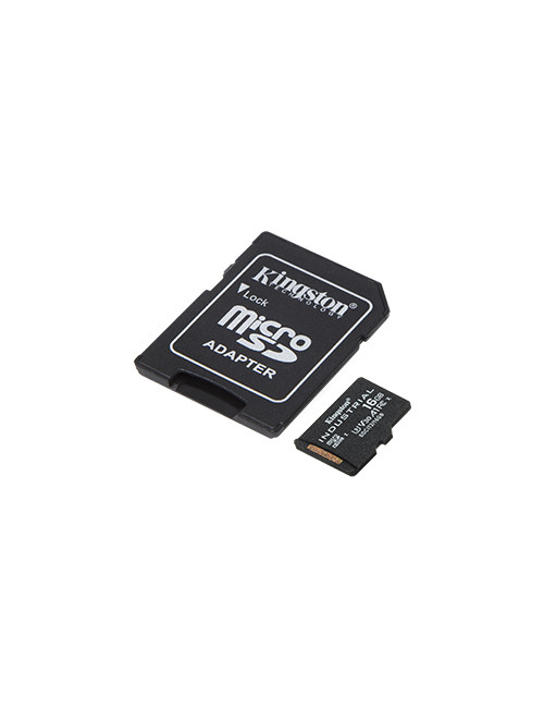 Kingston UHS-I 16 GB microSDHC/SDXC Industrial Card Flash memory class Class 10, UHS-I, U3, V30, A1 SD Adapter