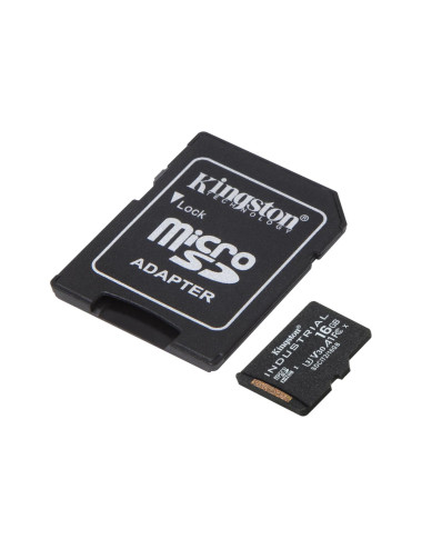 Kingston UHS-I 16 GB microSDHC/SDXC Industrial Card Flash memory class Class 10, UHS-I, U3, V30, A1 SD Adapter