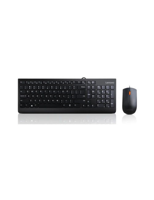 Lenovo USB Combo Keyboard & Mouse 300 Keyboard and Mouse Combo A keyboard & mouse combo that features a modern, space-saving des