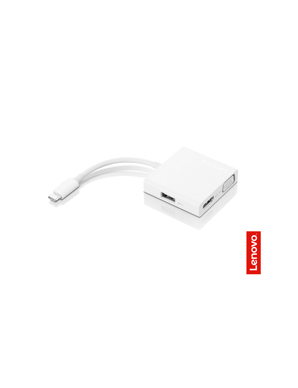 Lenovo USB-C 3-in-1 Travel Hub Power Adapter VGA, HDMI, USB 3.0