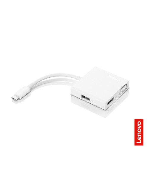 Lenovo USB-C 3-in-1 Travel Hub Power Adapter VGA, HDMI, USB 3.0