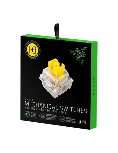 Razer Yellow Linear Mechanical Gaming Keyboard Switches pack Yellow