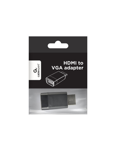 Gembird HDMI to VGA adapter, single port Black